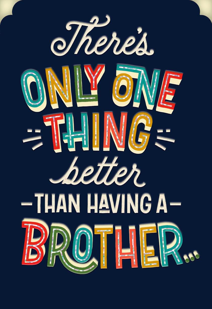 Like a Brother Birthday Card