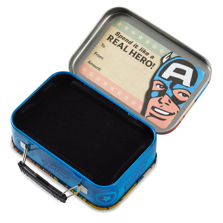 2.5" Marvel Captain America Shield Tin Gift Card Holder Box, , large image number 2