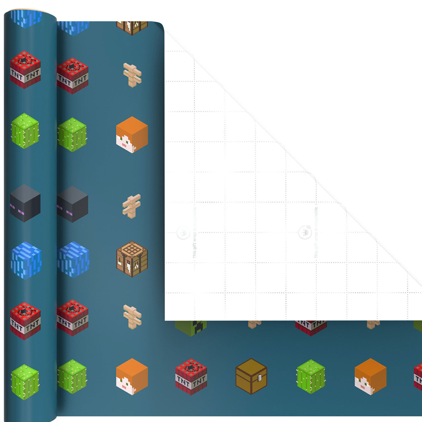 Minecraft Assorted Mini Gift Wrap Rolls Wrap Square image number 5
