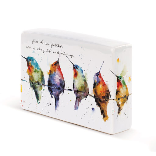 Demdaco Hummers on a Wire Ceramic Quote Block, 6x4, 