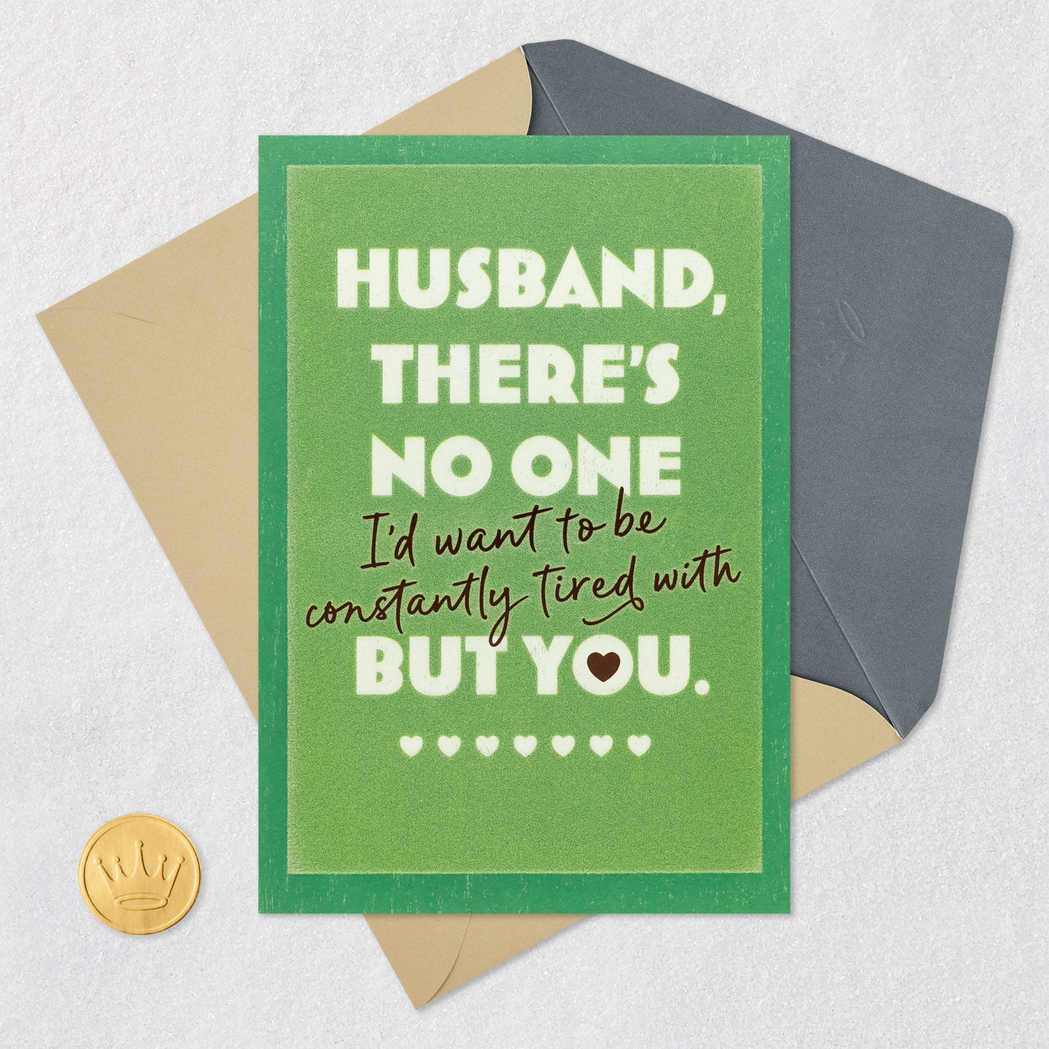 Green Bold Lettering Father's Day Card Card Front with Envelope and Gold Seal image number 5