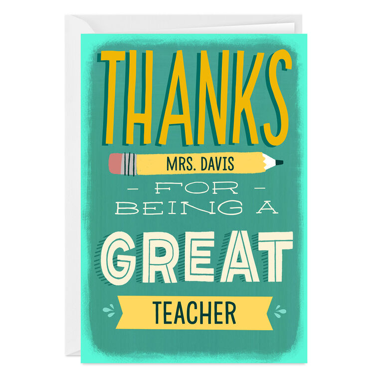 Thanks for Being Great Custom Thank You Card