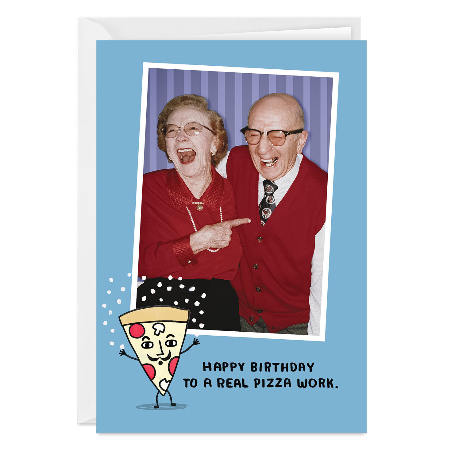 A Real Pizza Work Funny Custom Birthday Card