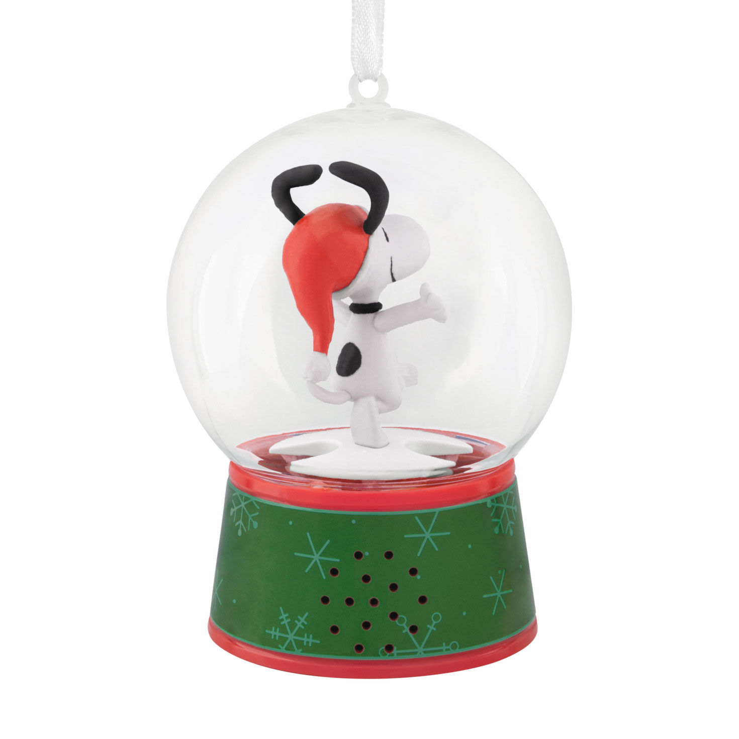 Snoopy Snow Globe Christmas Ornament back image number 6