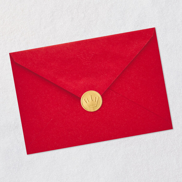 Red and Pink Poinsettias Daughter Christmas Card Envelope Back with Seal image number 8