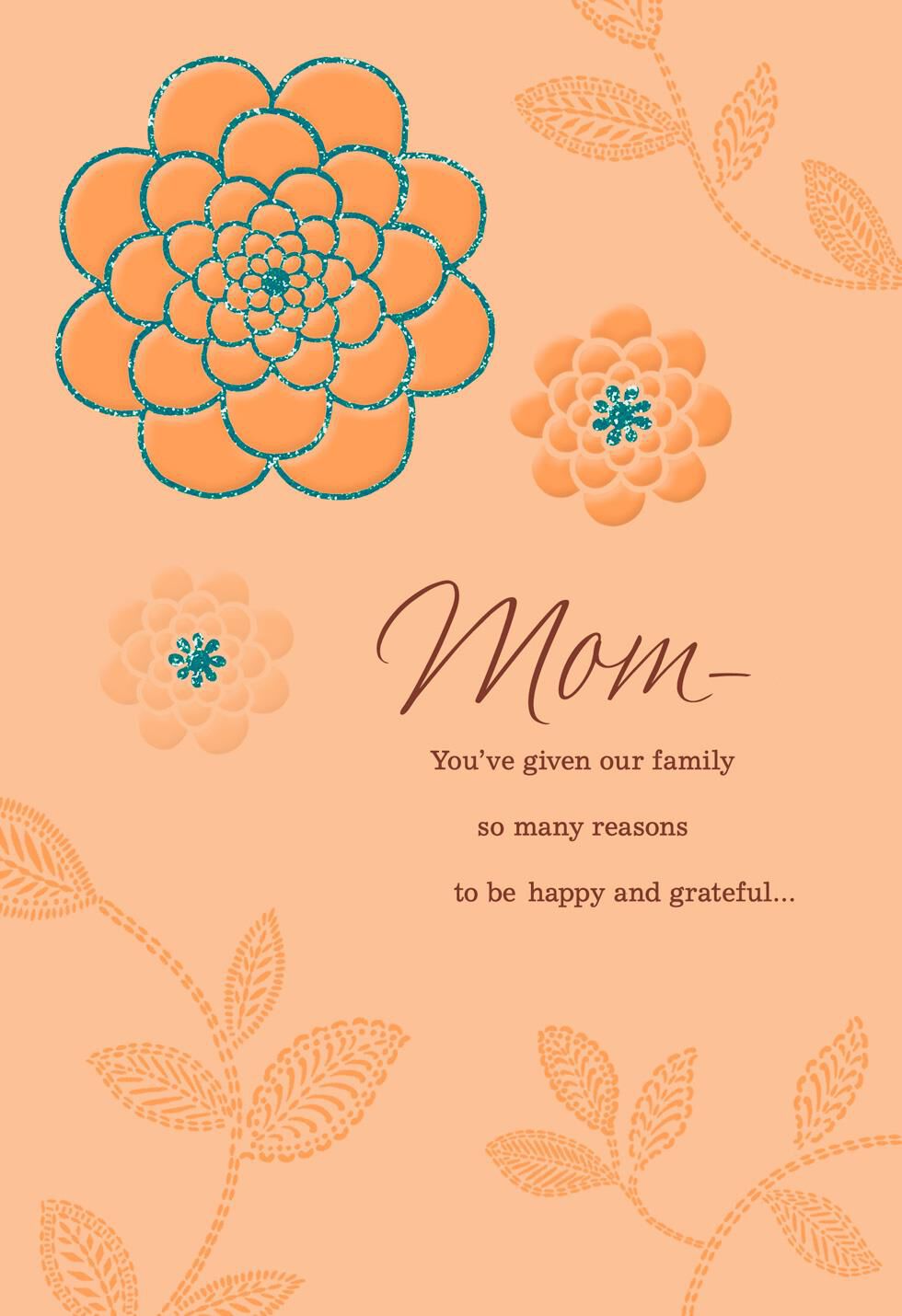 Happy and Grateful Thanksgiving Card for Mom