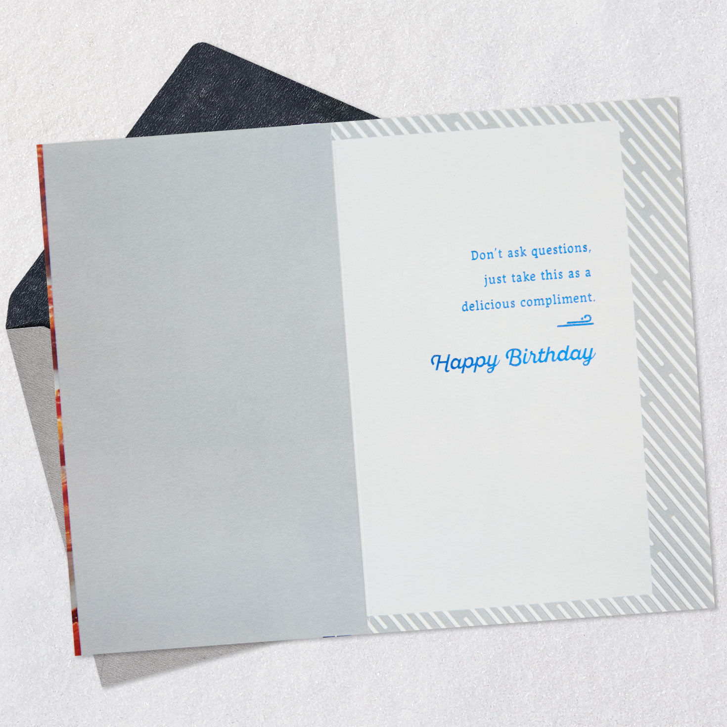 Crispy Bacon Funny Birthday Card for Brother Open card with envelope image number 3