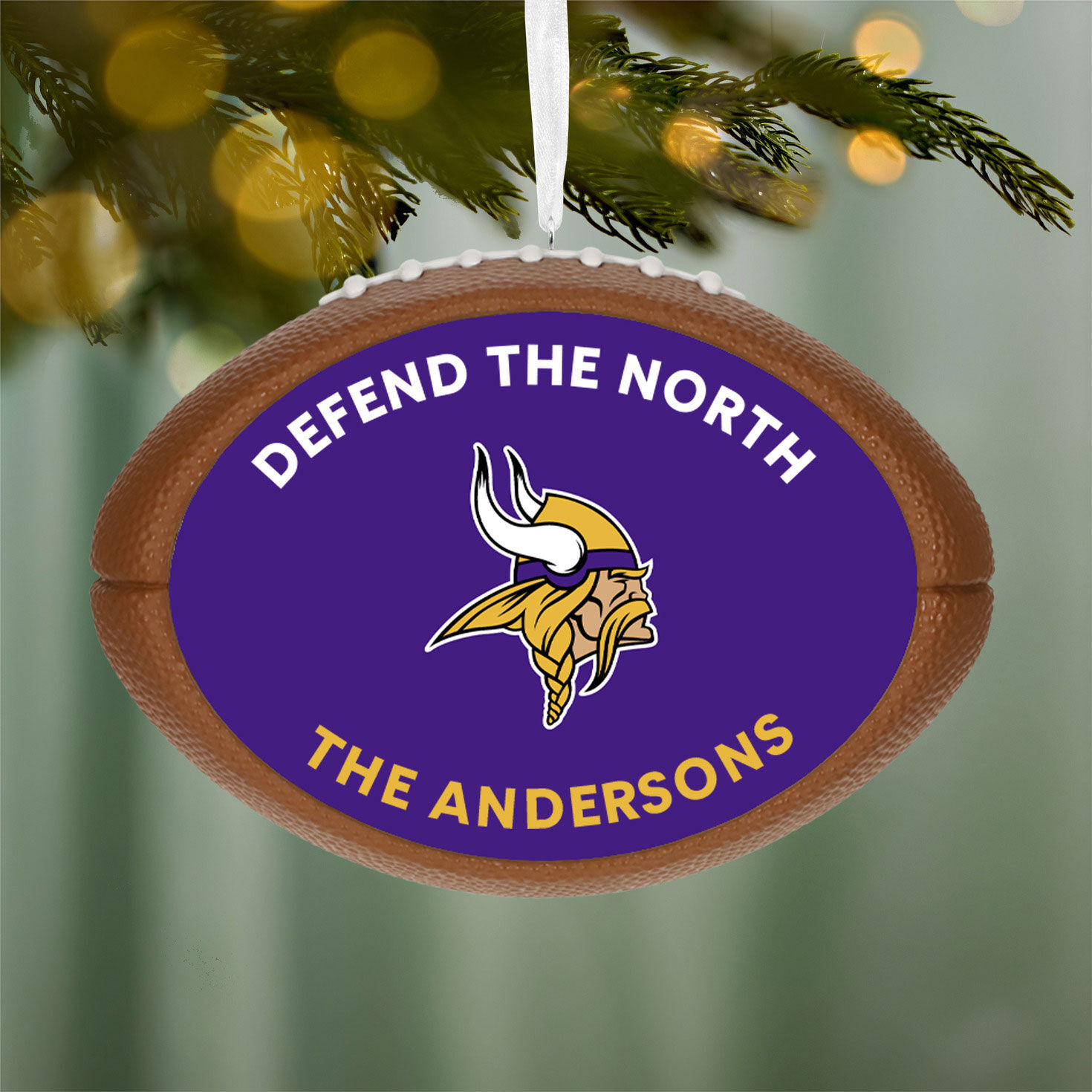 NFL Minnesota Vikings Football Personalized Ornament, Custom Text for only USD 30.99 | Hallmark