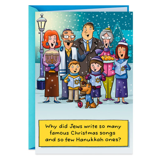Holiday Carolers Funny Hanukkah Card, 
