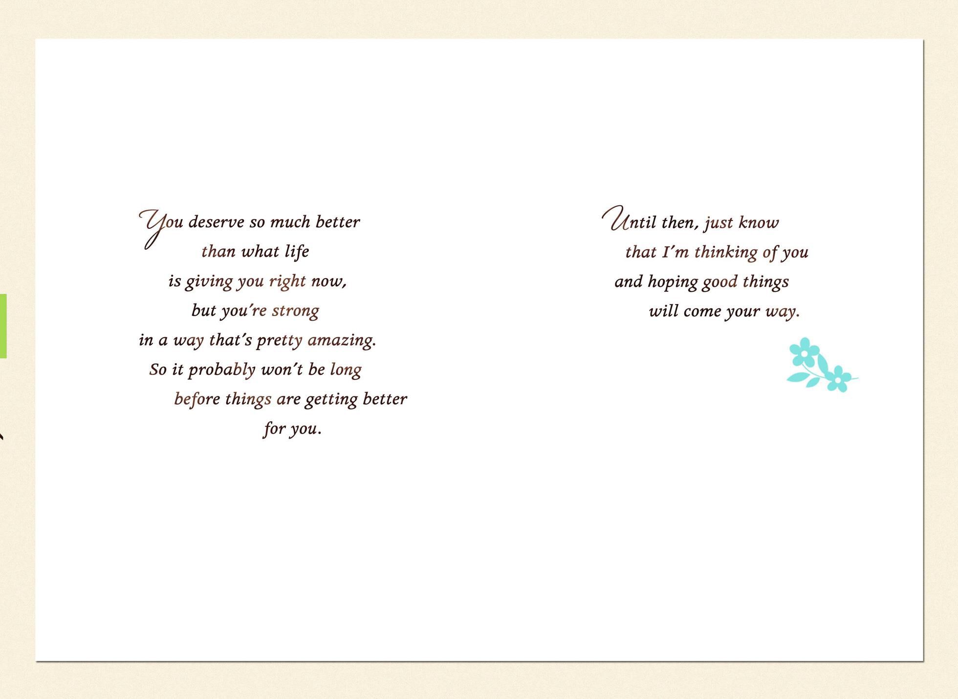 Blue Flowering Branches Encouragement Card
