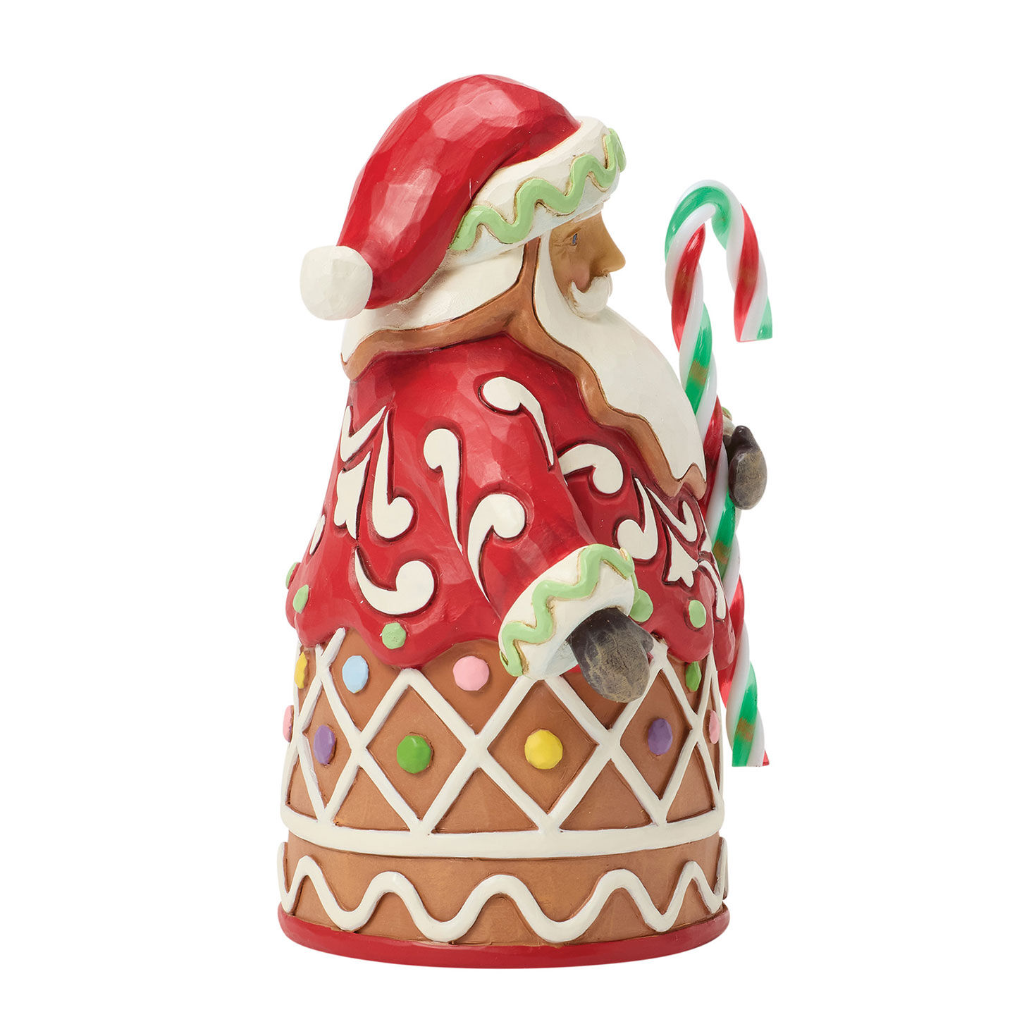 Gingerbread Santa With Candy Cane Jim Shore Statue side image number 4