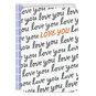 Love You Repeating Script Blank Card Card Front image number 1