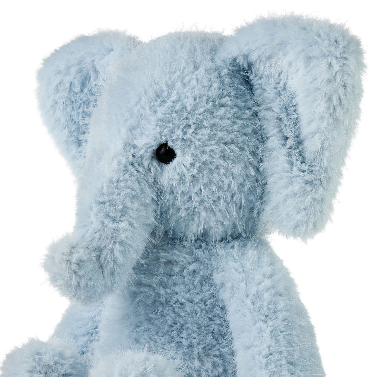 Blue Elephant Stuffed Animal for Baby closeup view image number 4