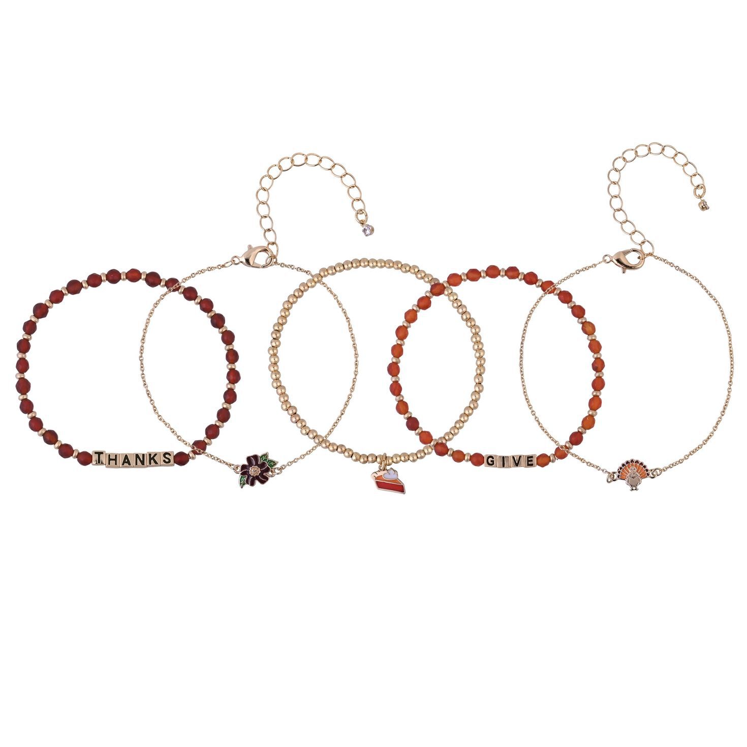 8pc Fall Theme Bracelet Set