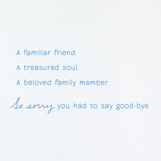 Sunlit Forest Sympathy Card for Loss of Cat, 