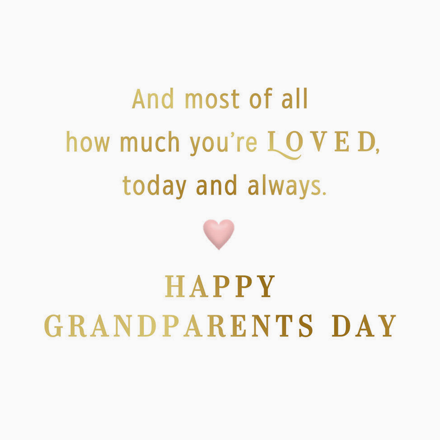 Pink and Gold Heart Grandma Grandparents Day Card Sentiment image number 3