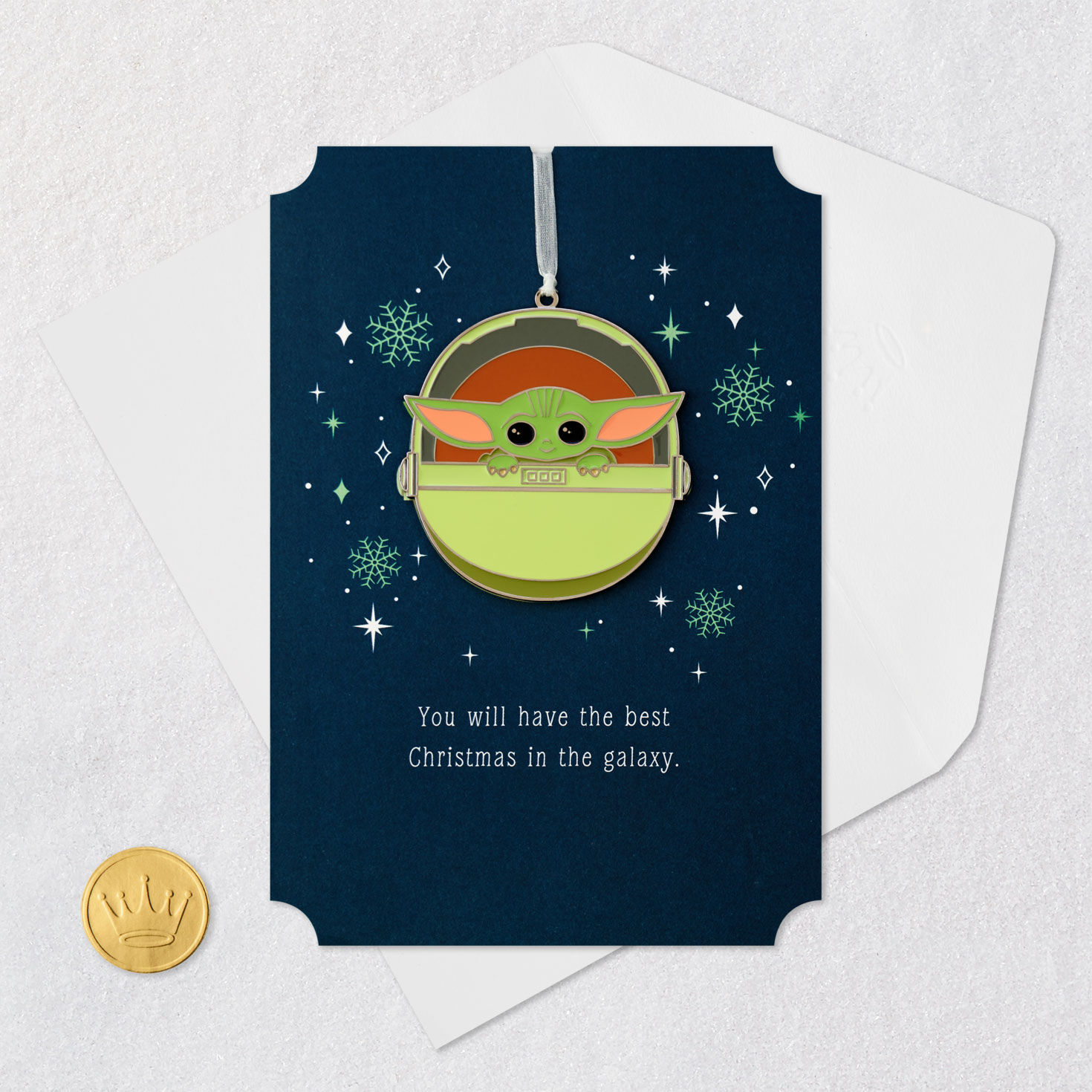 Star Wars The Mandalorian Grogu Christmas Card With Ornament