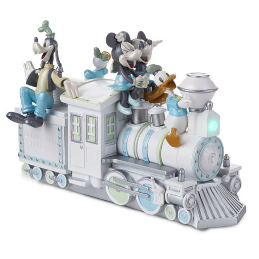 Disney 100 Years of Wonder Mickey and Friends Train Special Edition 2023 Figurine With Light and Sound, 5.63", 