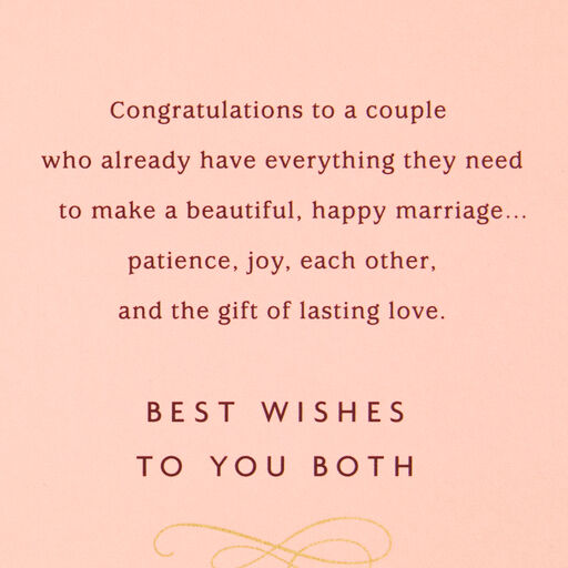 Lasting Love Floral Bouquet Wedding Shower Card, 