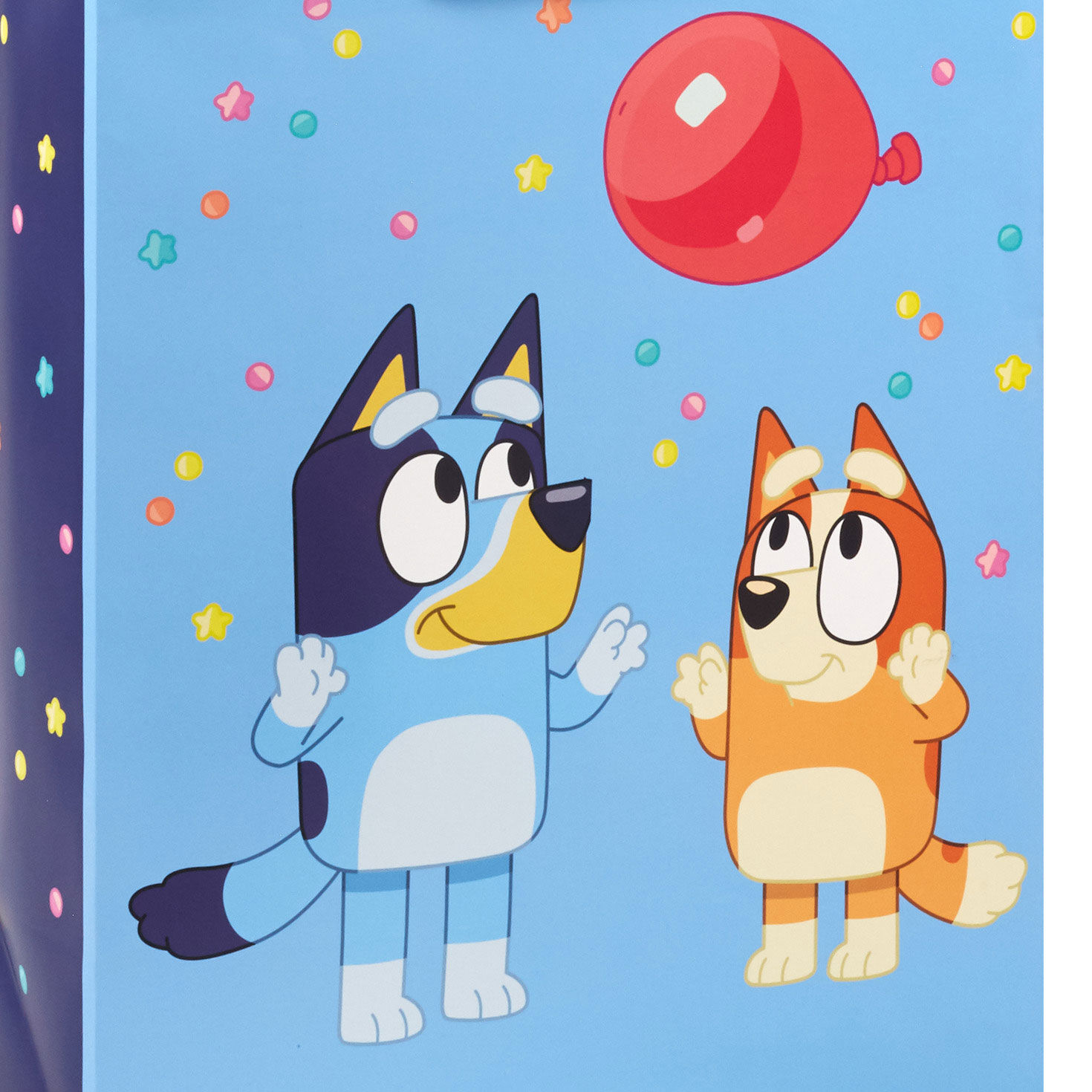 Bluey and Bingo Heeler Large and XL Birthday Gift Bags closeup detail image number 5