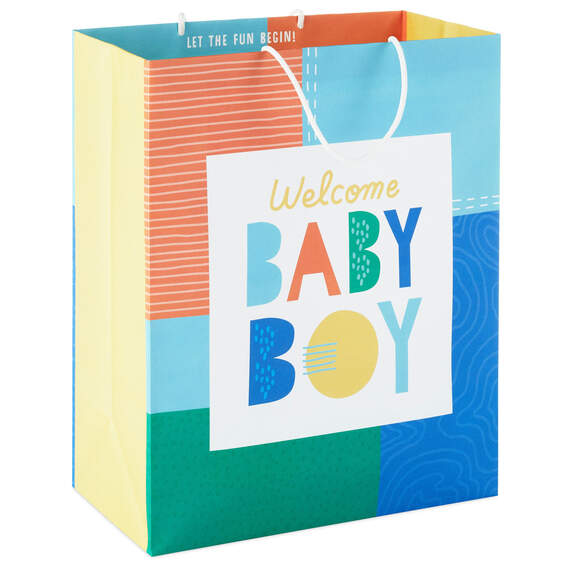 13" Welcome Baby Boy Large Gift Bag, , large image number 1