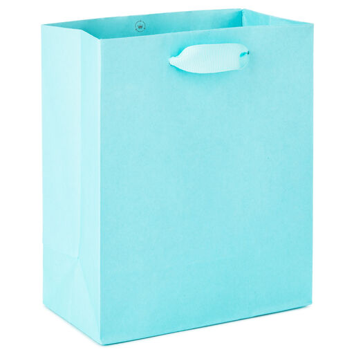 6.5" Small Aqua Blue Gift Bag, Turquoise