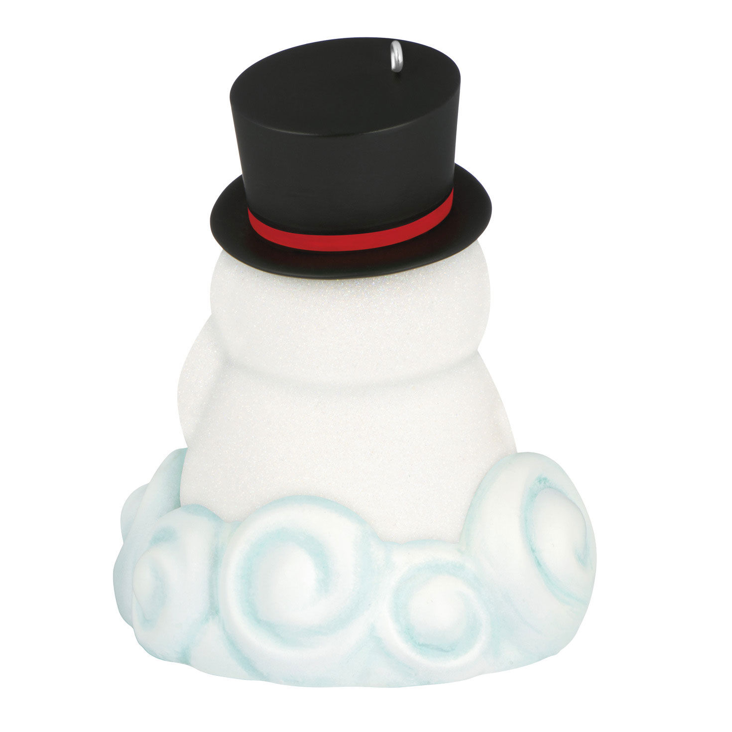 Laughing Snowman on Snow Keepsake Ornament Back image number 6