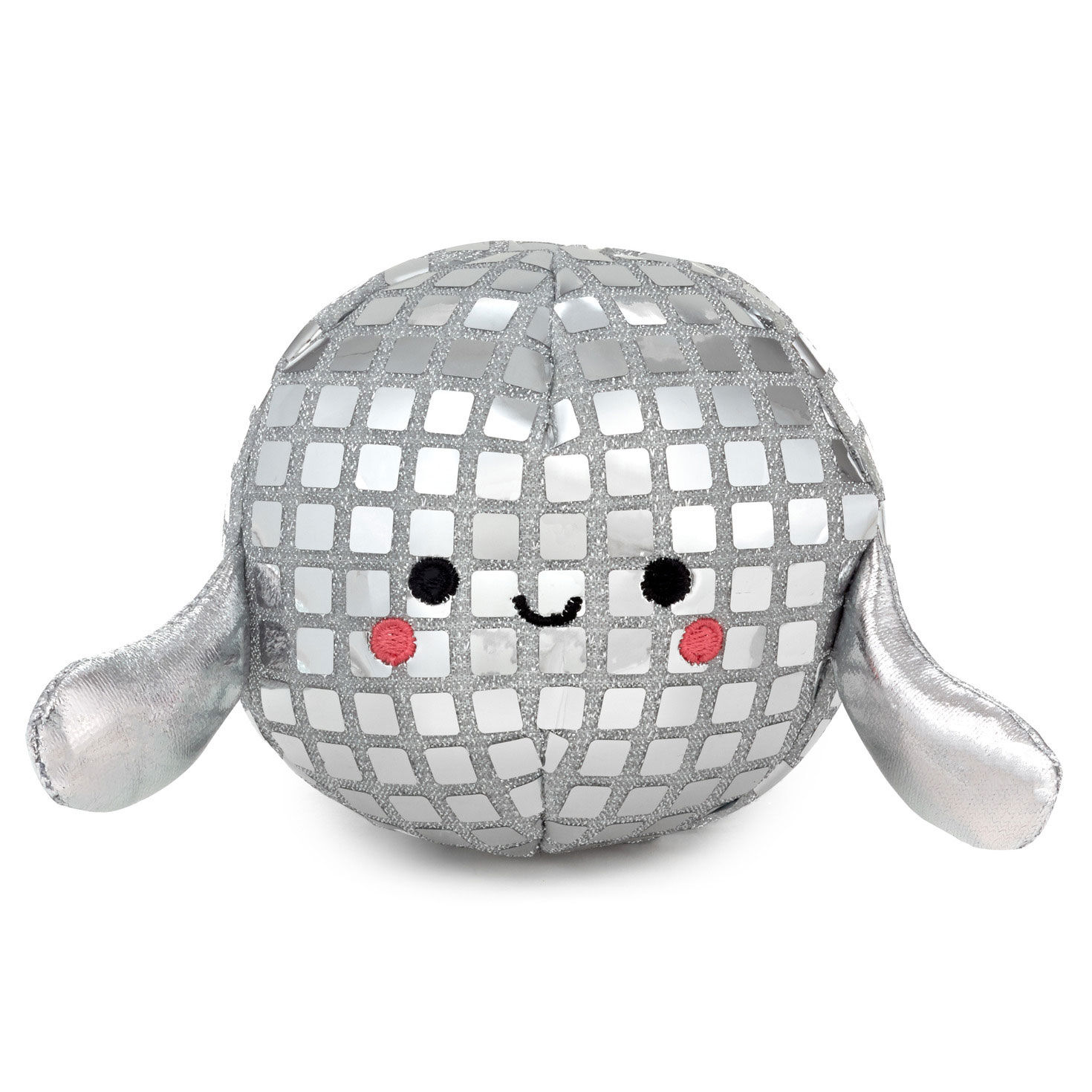 Plush Silver Disco Ball Gift Card Holder front without card image number 2