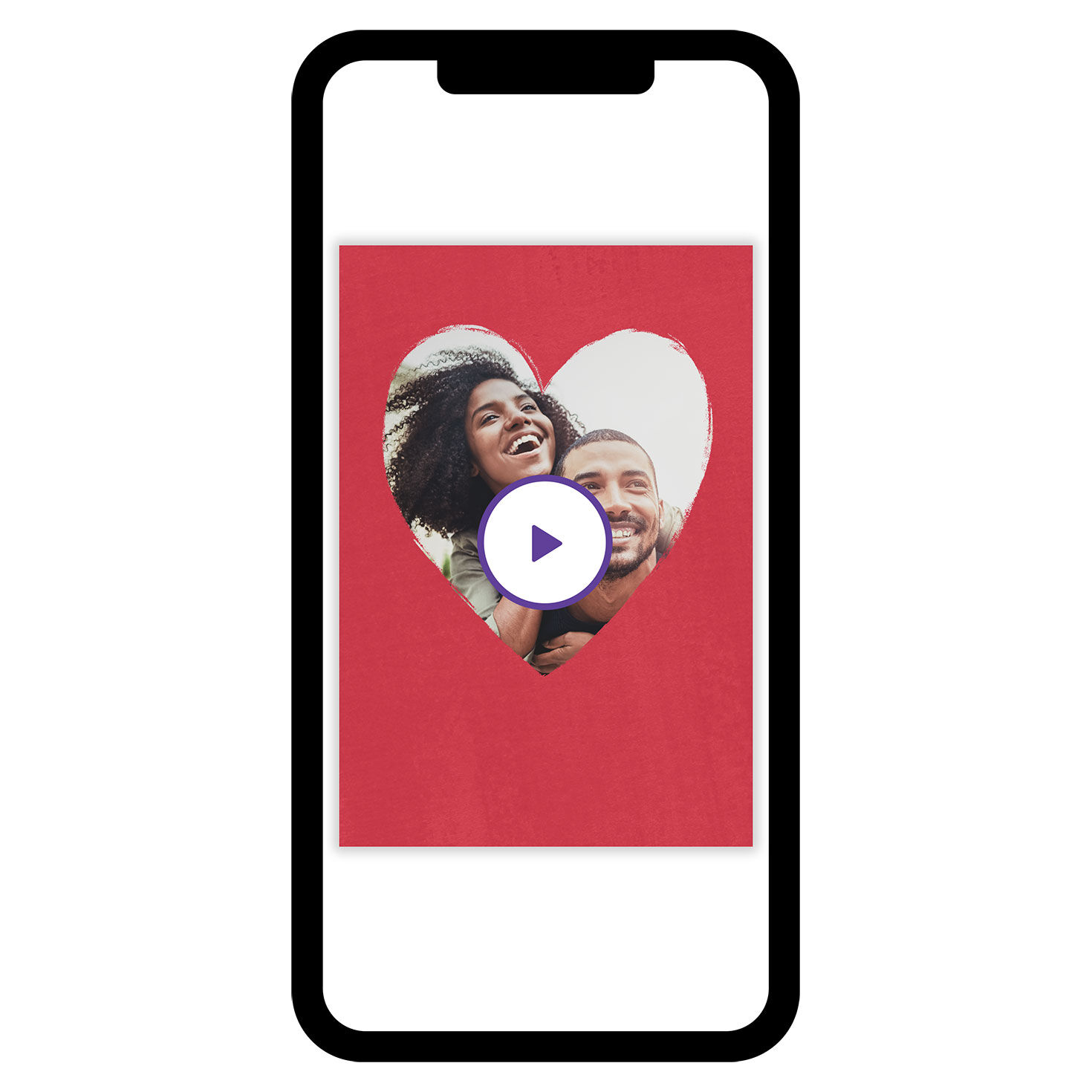 Personalized Red Heart Frame Blank eCard