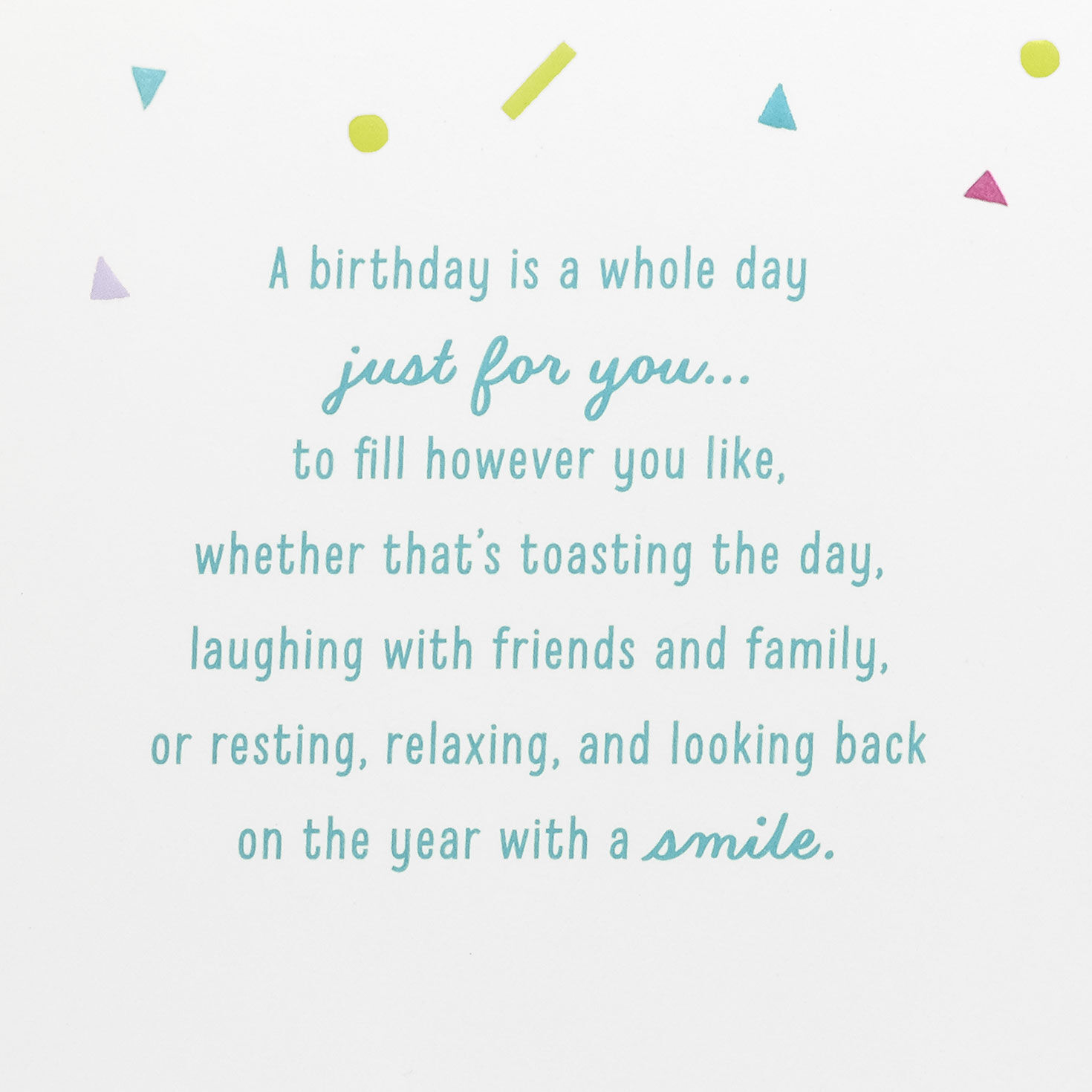 Balloons and Confetti Family Birthday Card for Her sentiment image number 3