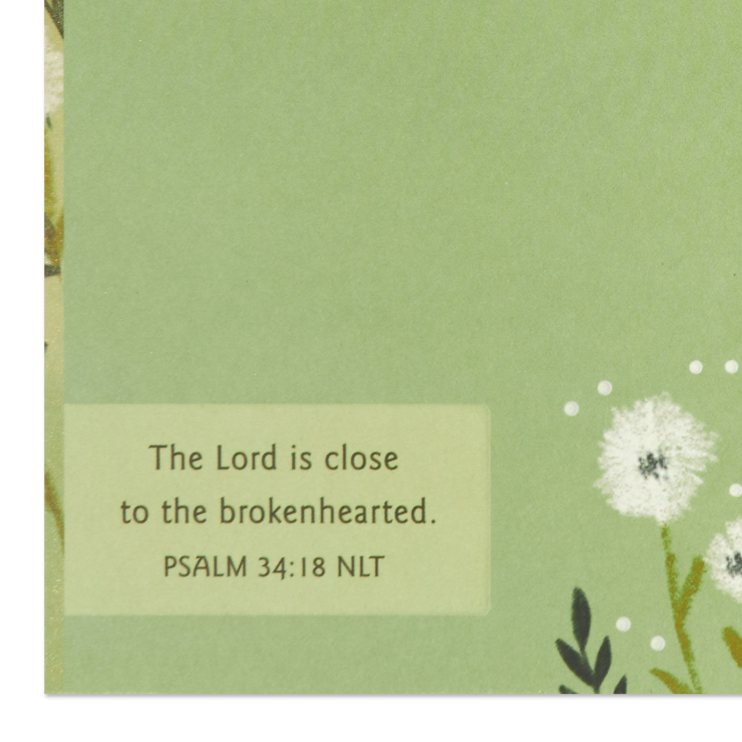 White Flowers Religious Sympathy Card for Loss of Baby Scripture image number 3