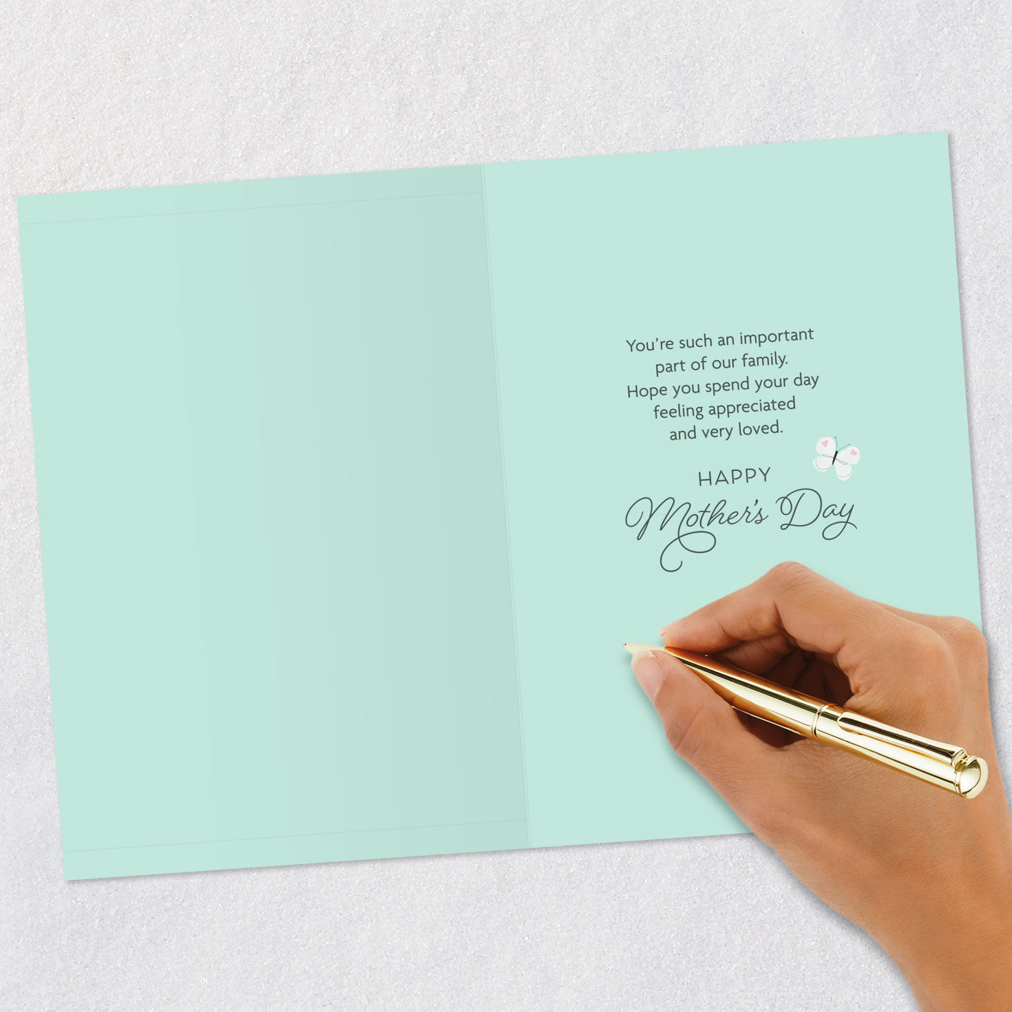 Butterflies and Hearts Grandmother Mother's Day Card Signing card image number 6