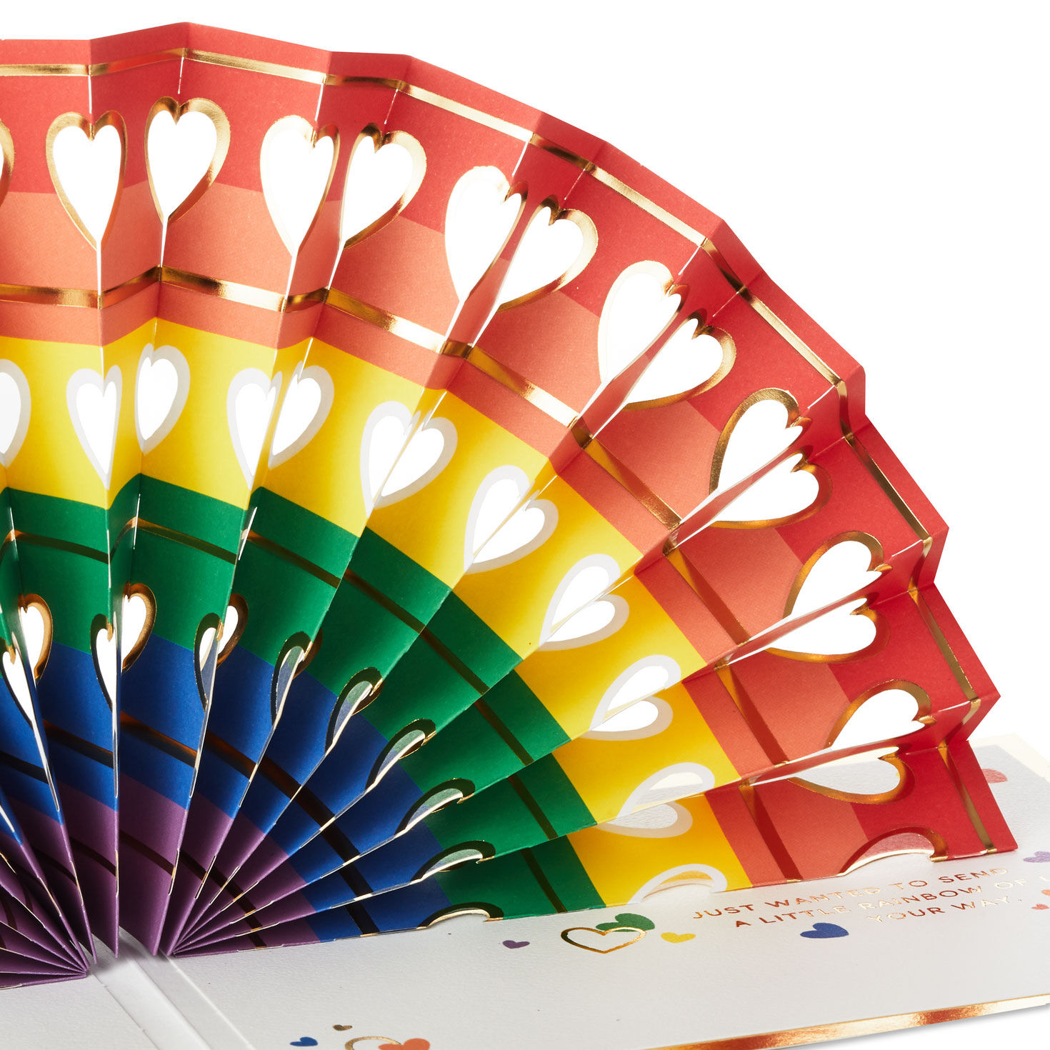 You're Amazing Rainbow and Hearts 3D Pop-Up Love Card Pop-up Card Detail image number 4