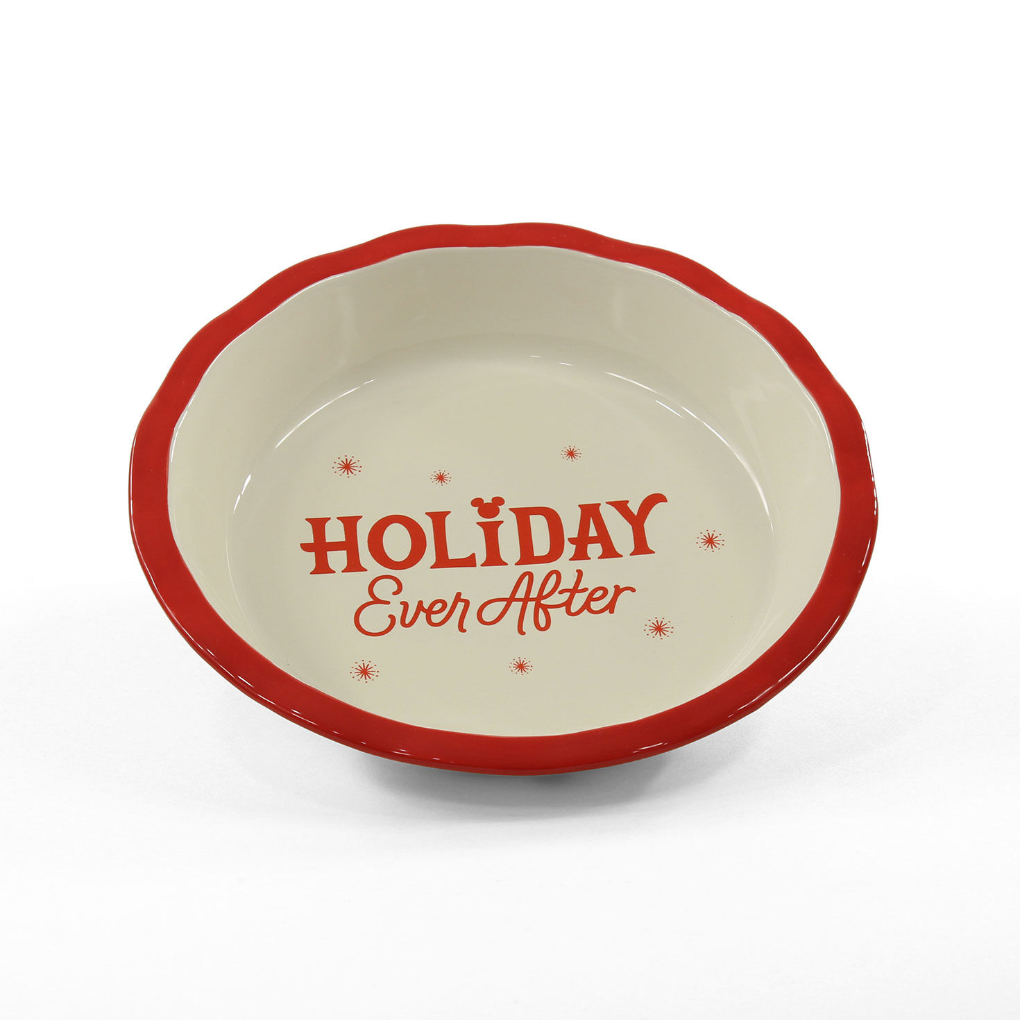 Pink Green Holiday Disney Pattern Pie Dish top image number 3