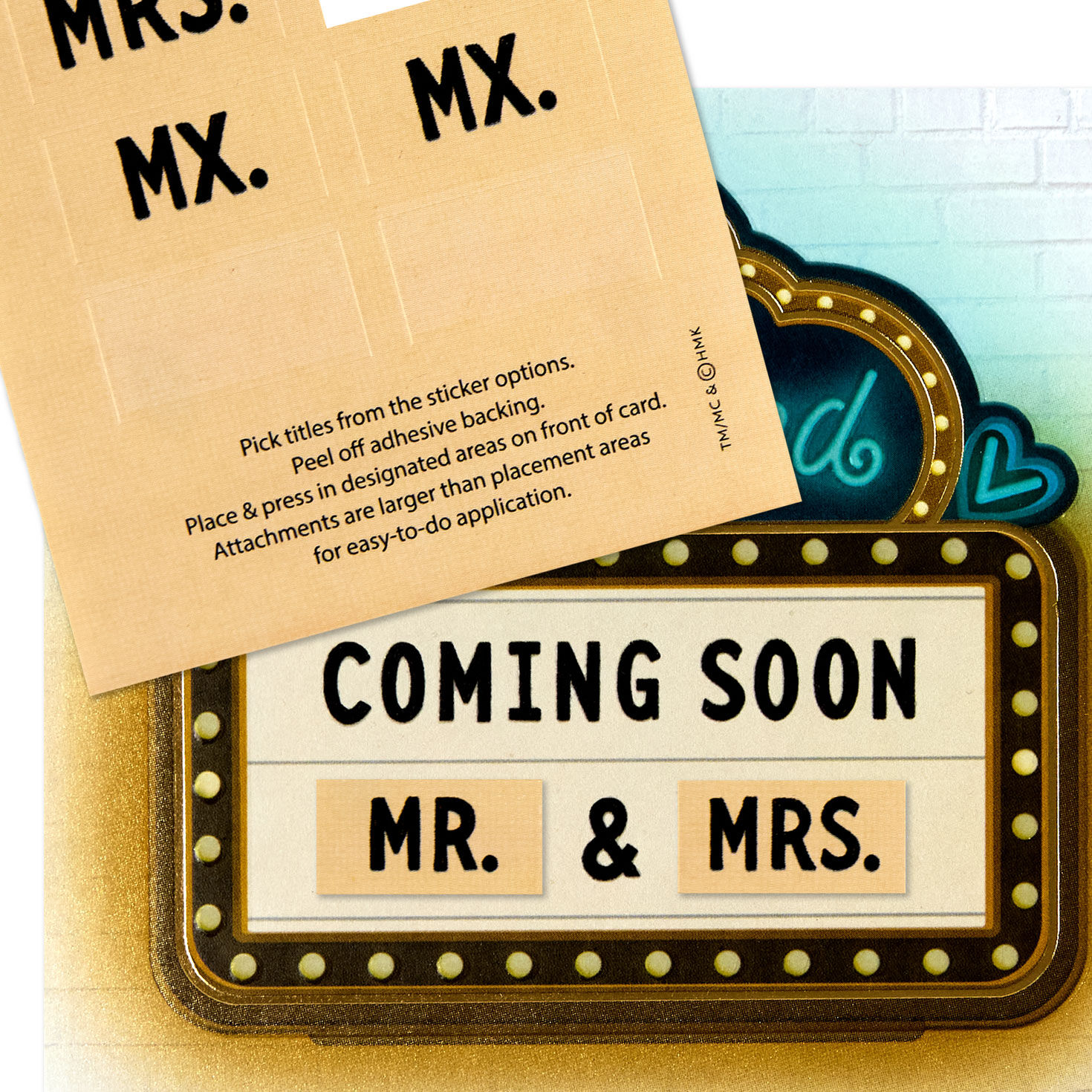 Coming Soon Customizable Wedding Shower Card With Title Stickers for only USD 5.99 | Hallmark