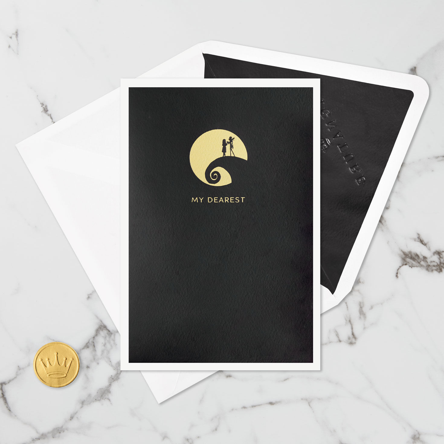 Nightmare Before Christmas Romantic 3D Pop-Up Love Card Card Front with Envelope and Gold Seal image number 6