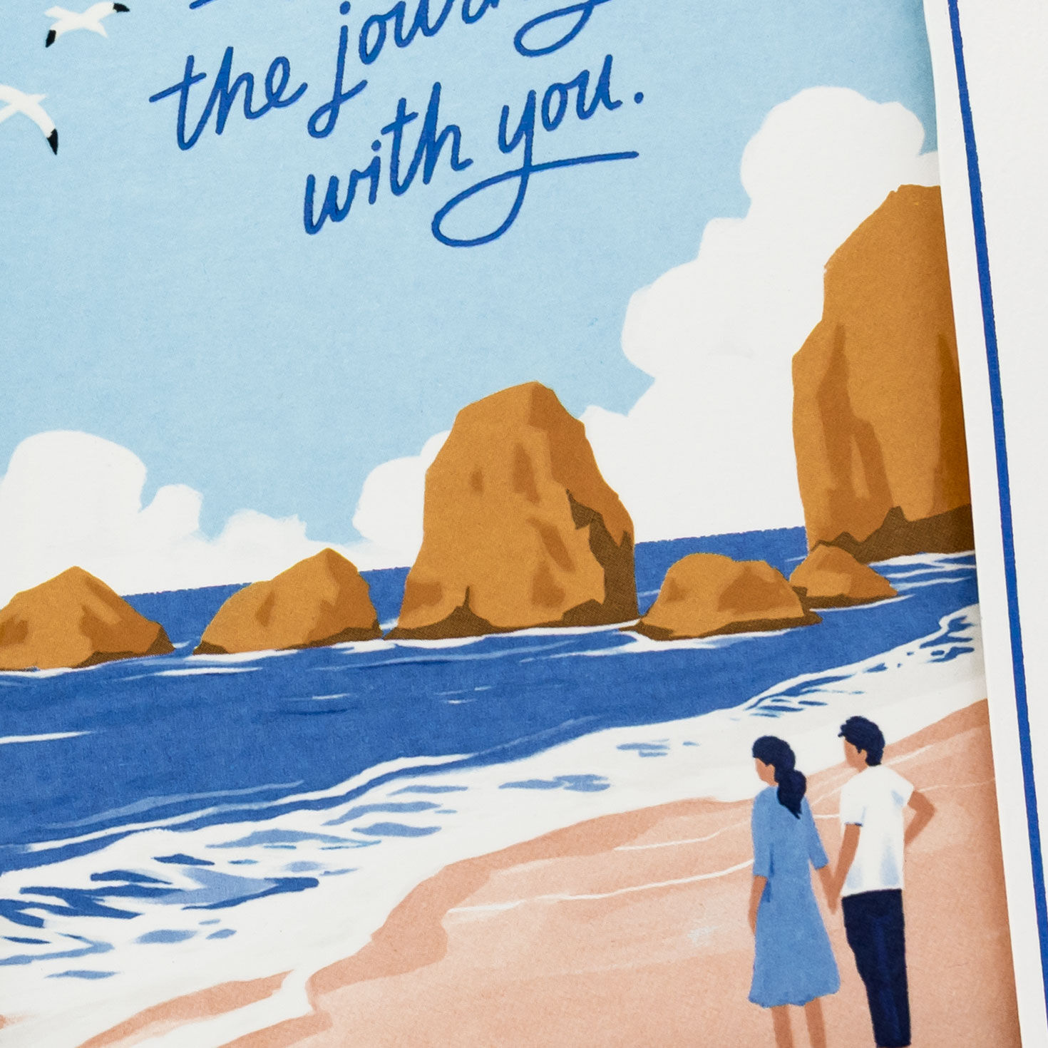Couple on Beach Anniversary Card for Husband Card Front Detail image number 4