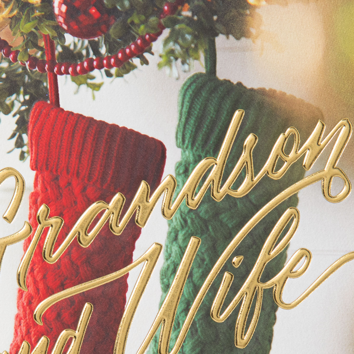 So Grateful for You Christmas Card for Grandson and Wife, , large image number 5