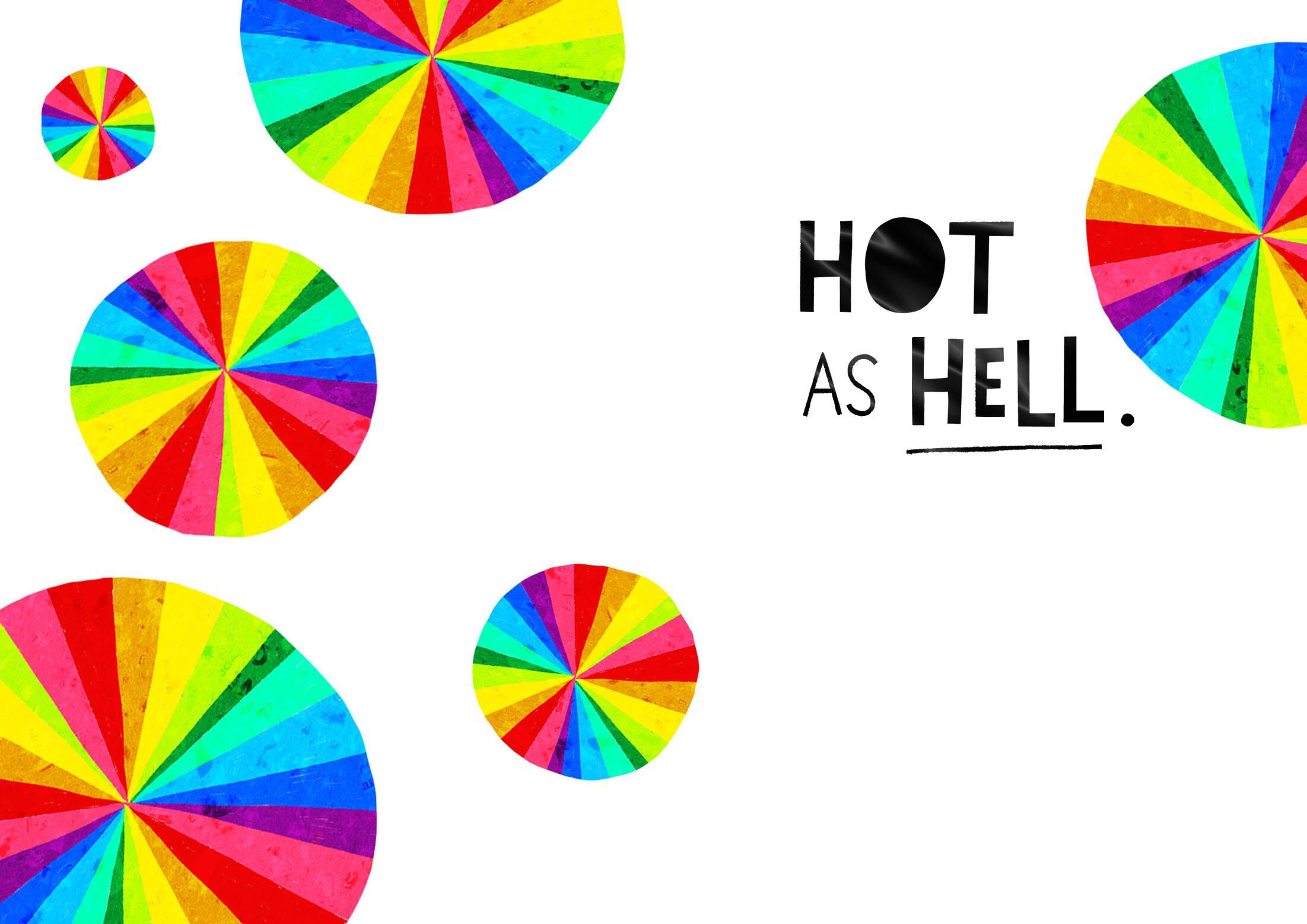 Born Hot Colorful Thinking of You Card