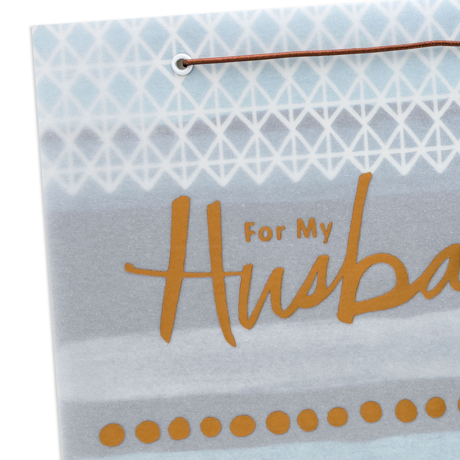 Bronze with Blue Brushstrokes Father's Day Card Card Front Detail image number 5