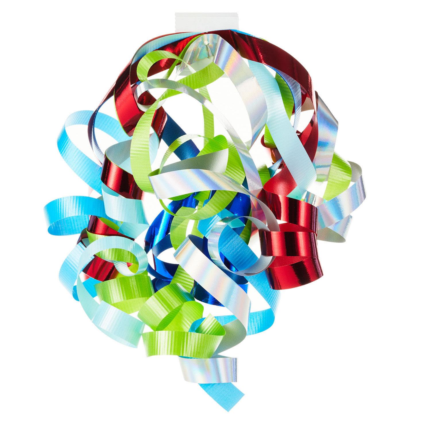Multicolored Curly Ribbon Gift Bow, 6.5"