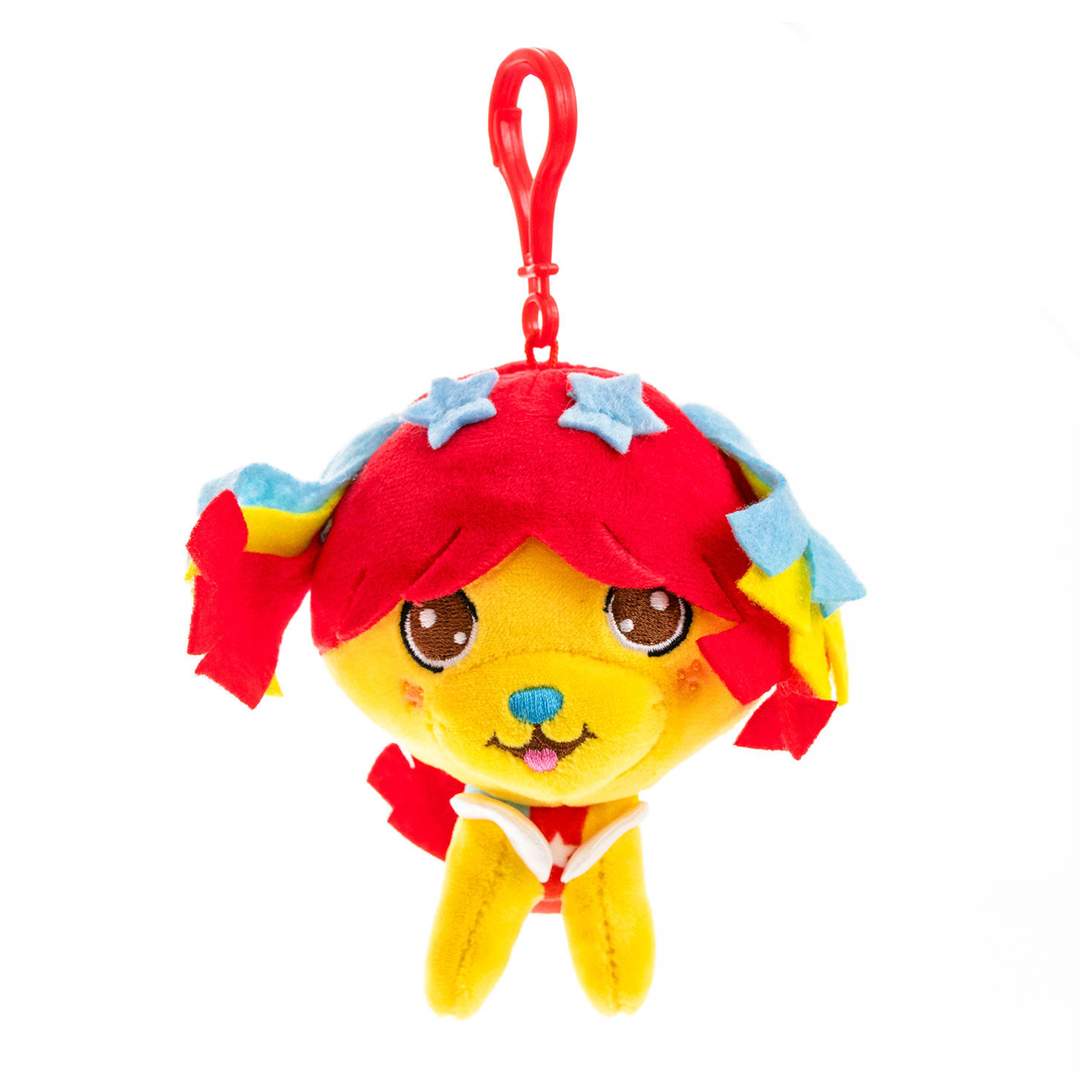 TLS Toy Rainbow Brite Puppy Brite Plush Backpack Clip, 4"