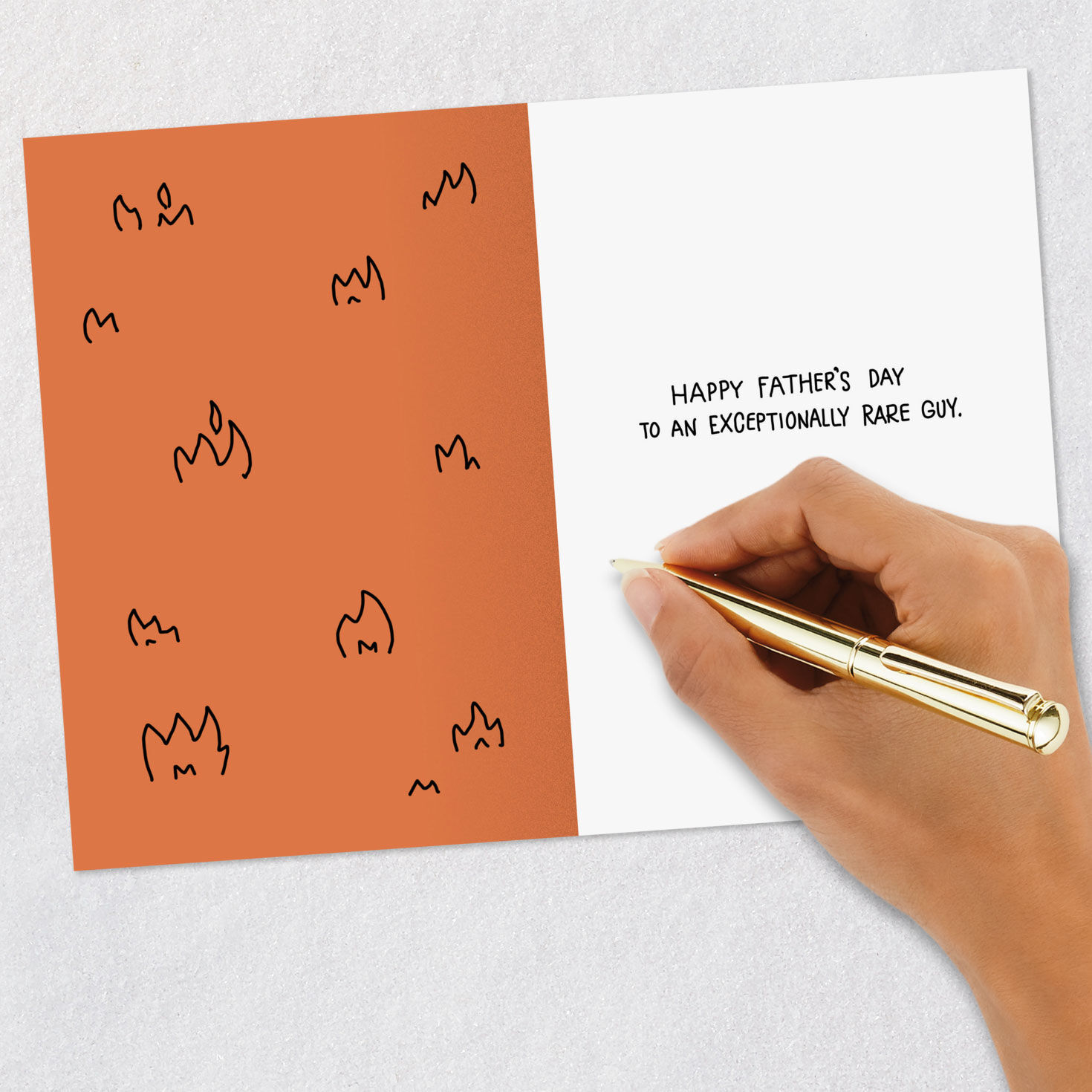 Steak Characters on Grill Funny Father's Day Card Signing card image number 6