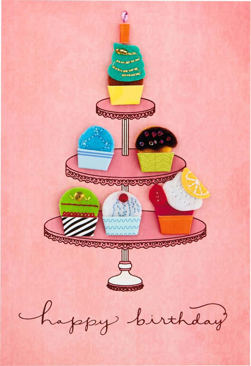 Colorful Cupcakes Birthday Card