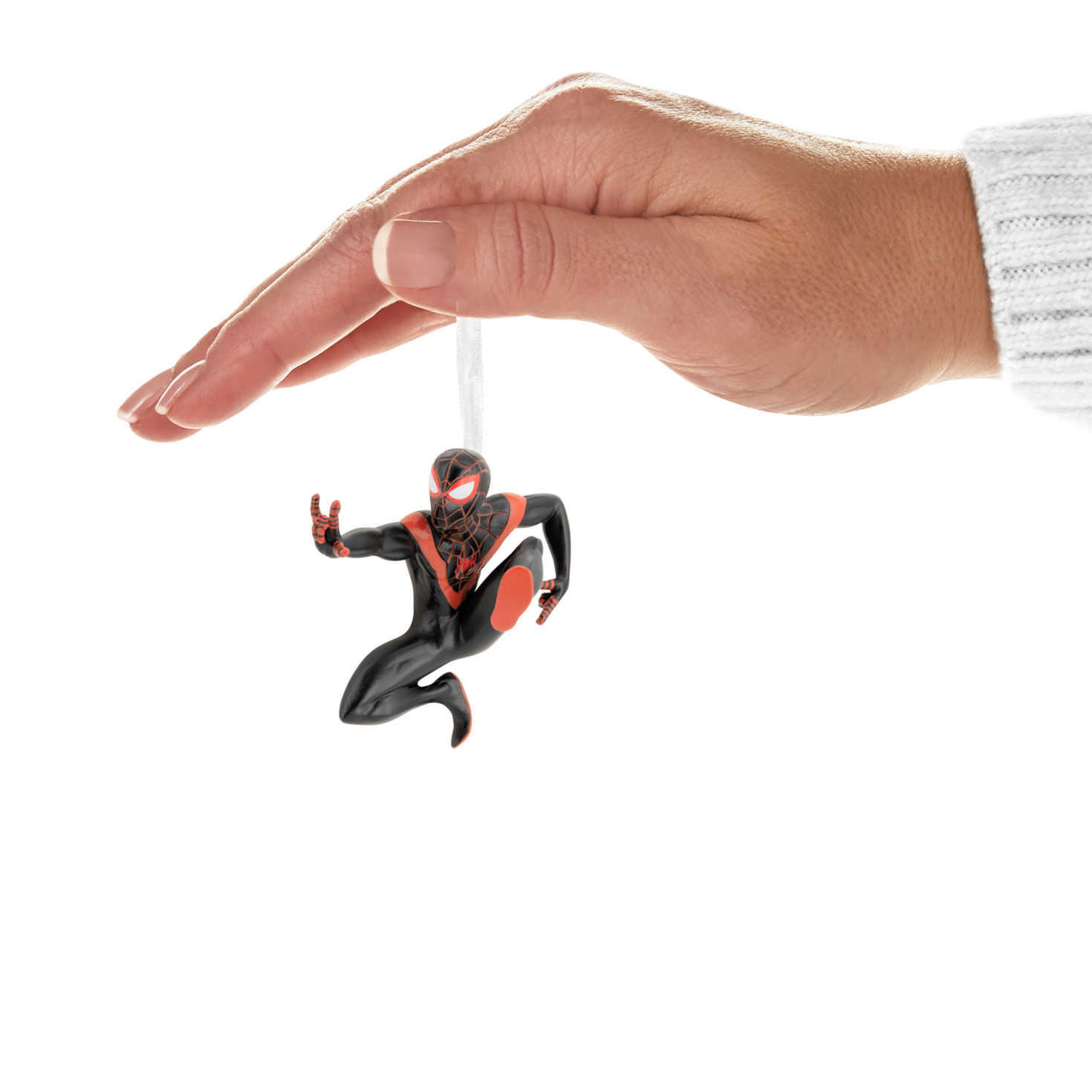 Marvel Miles Morales Christmas Ornament hand holding item image number 4