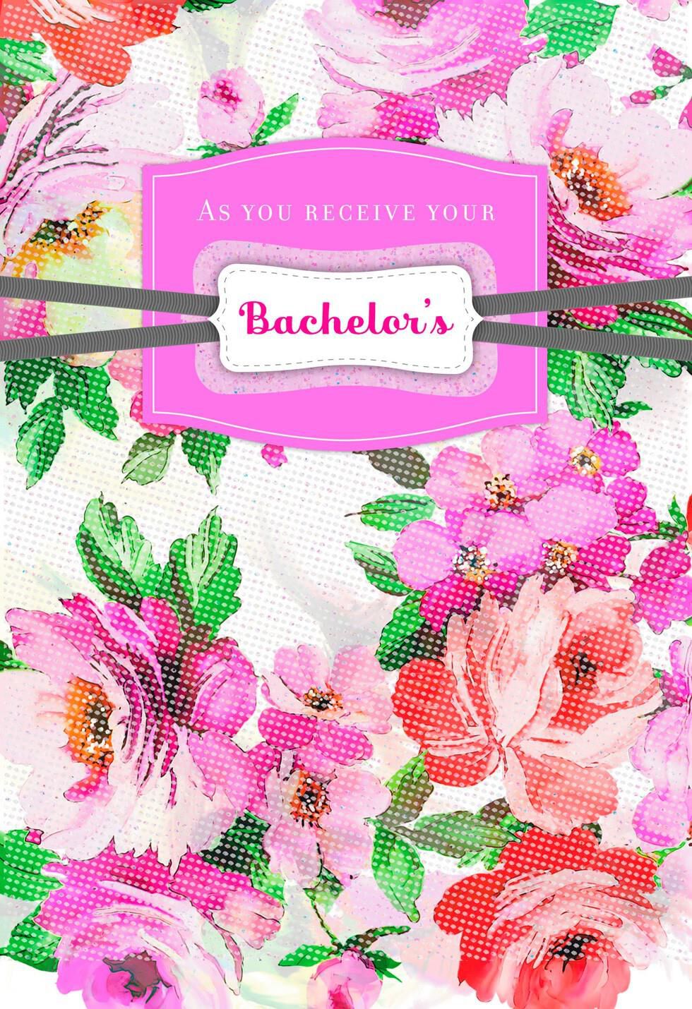 Floral Congratulations on Your Degree Custom Graduation Card