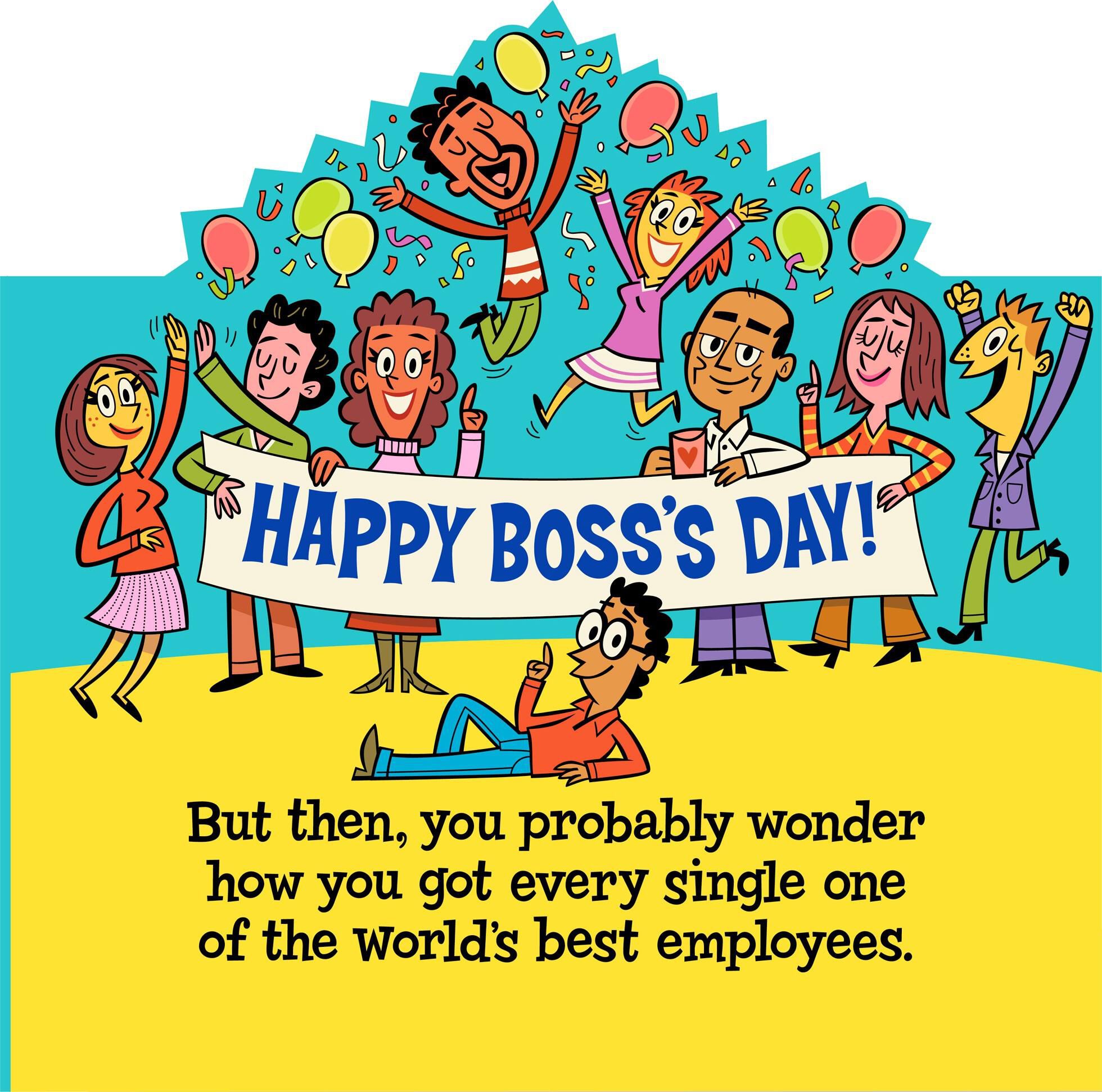 World s Best Boss and Employees Funny Boss s Day Card From Us  