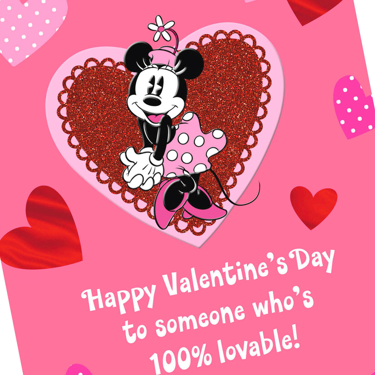 Minnie Mouse Lovable Valentines Day Card Greeting Cards Hallmark