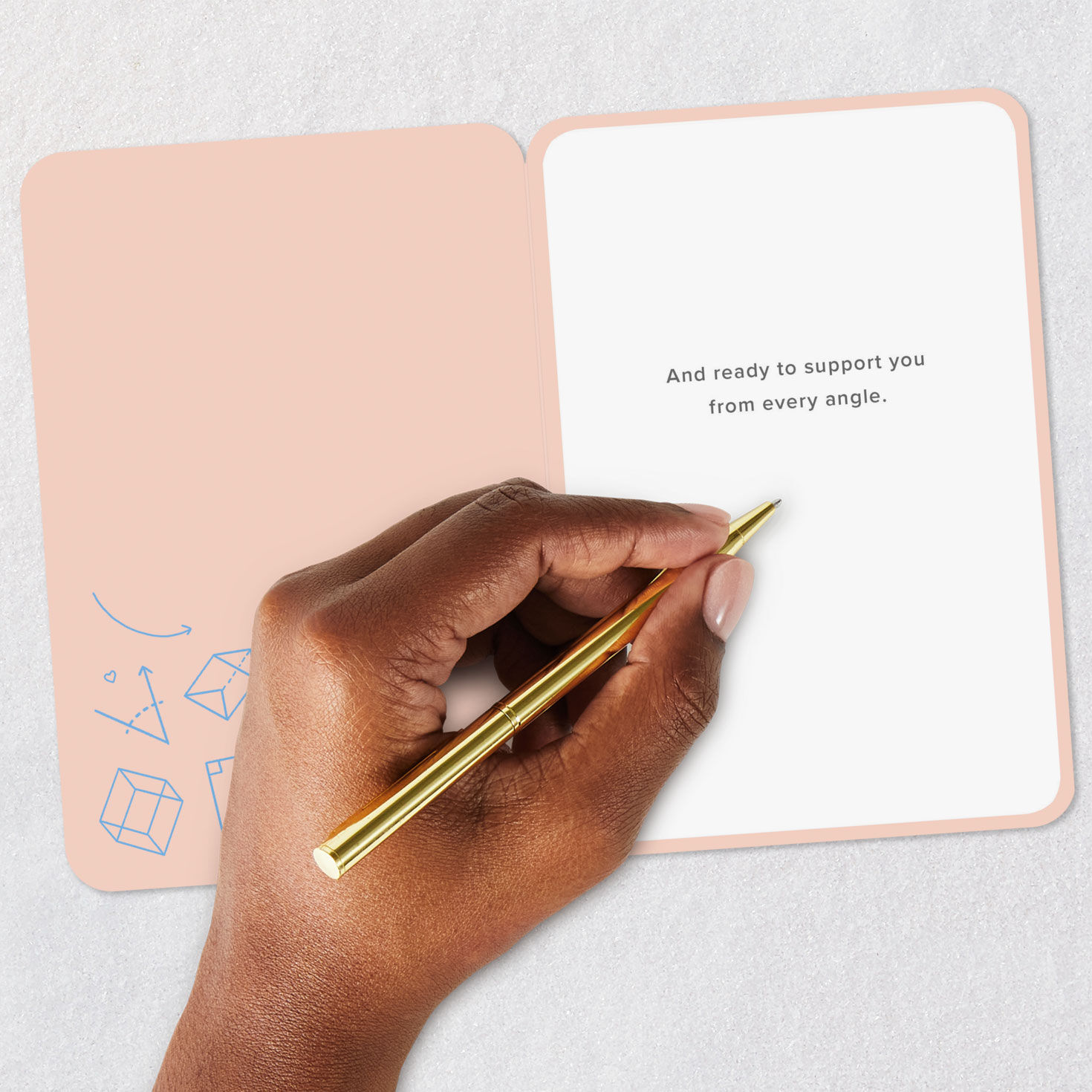 Square and Triangle Characters Encouragement Card Signing card image number 6