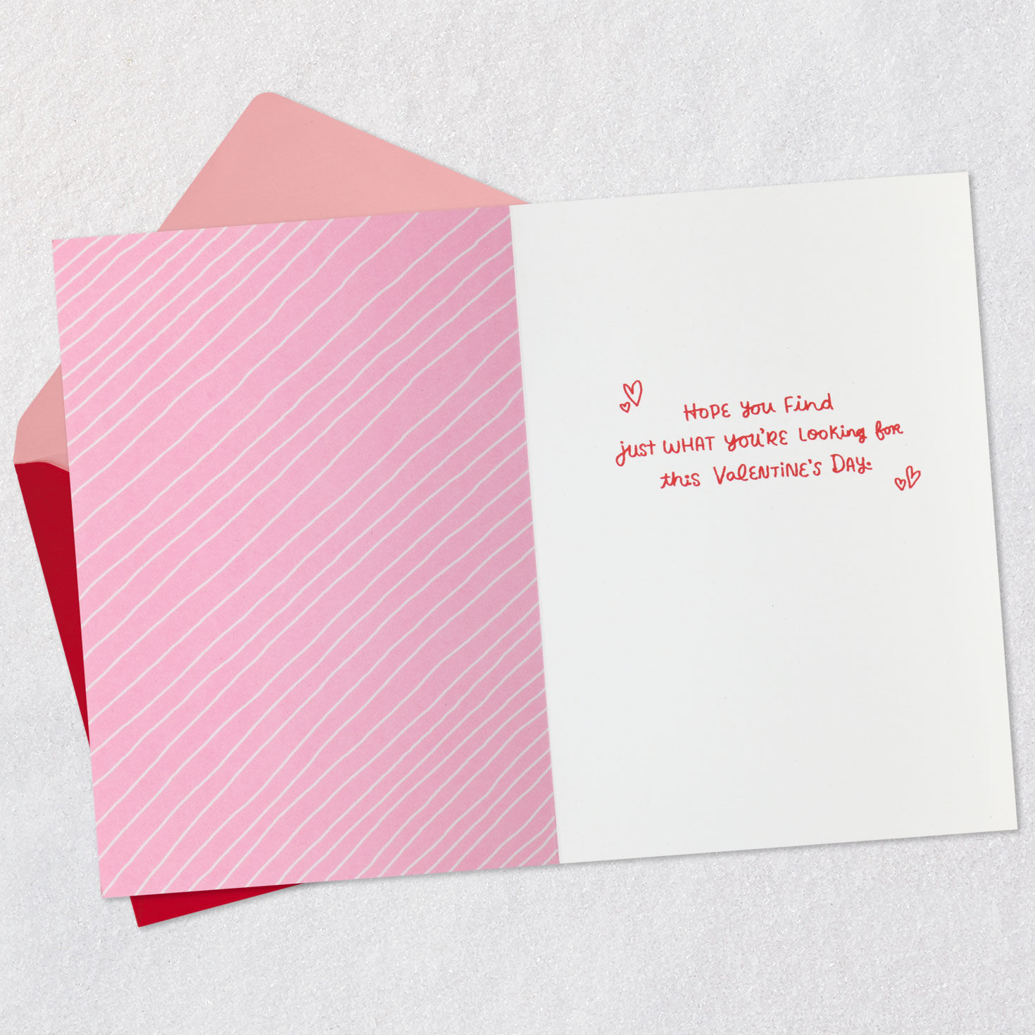 Hope You Find What You're Looking For Funny Valentine's Day Card Open card with envelope image number 3